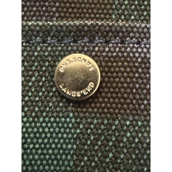 NEW Lands' End Canvas Zippered Wristlet Zippered Pouch Plaid Print - Picture 2 of 10